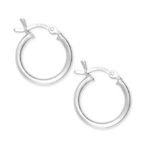 Giani Bernini Sterling Silver 3x15mm Tube Hoop Earrings 925 Small Classic Hoops